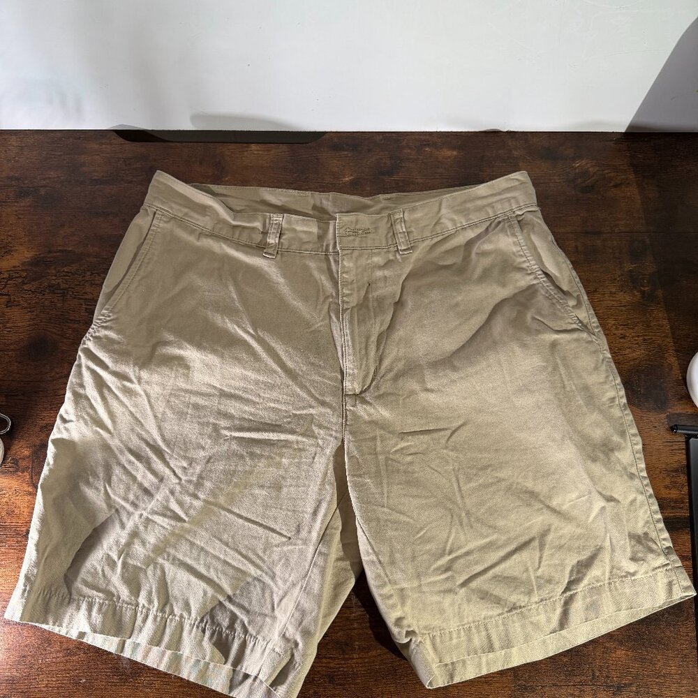 Patagonia All Wear Chino Shorts Men 33 Beige Khaki 7" 57675 SP17 Organic Cotton